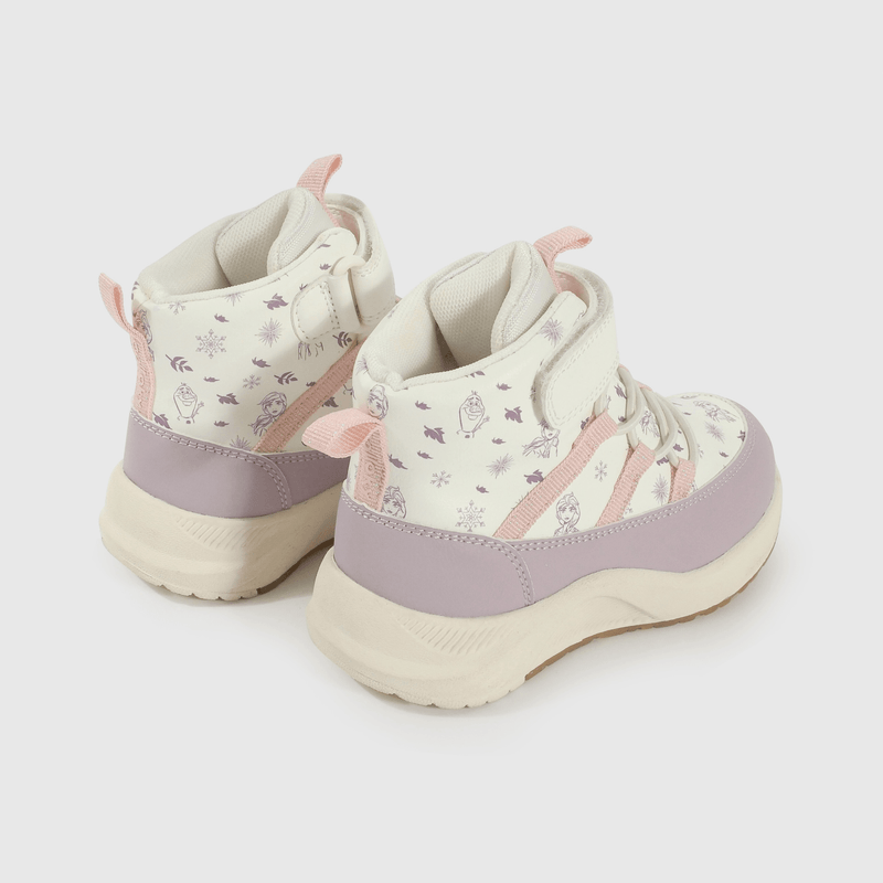 Bota Frozen rosa y blanca para niños caminantes