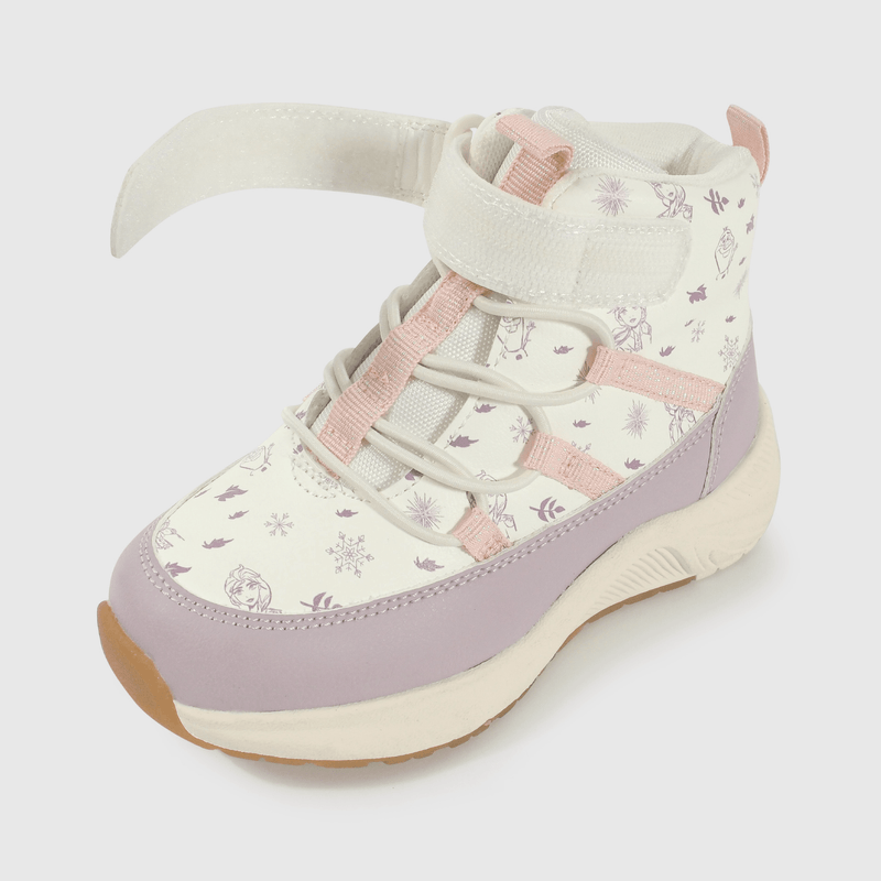Bota Frozen rosa y blanca para niños caminantes