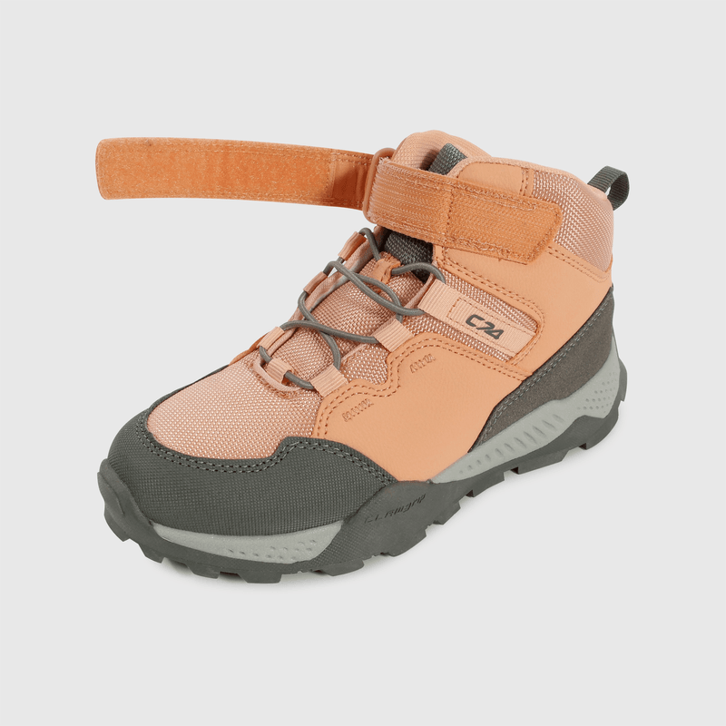 Botín Outdoor rojo para niños, comodidad y estilo