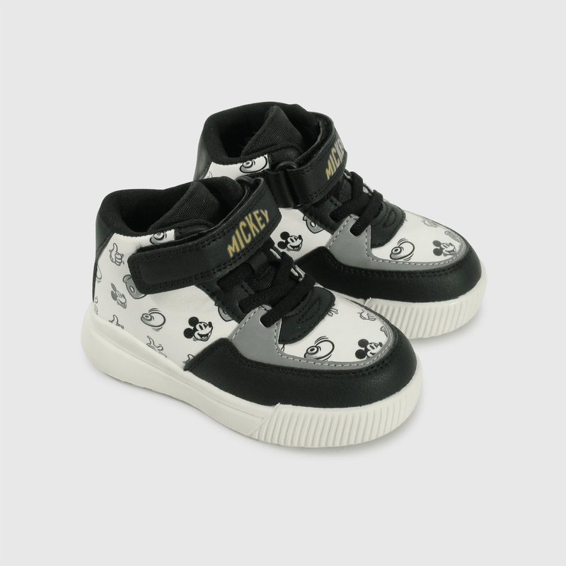 Zapatilla Mickey negra para niños caminantes