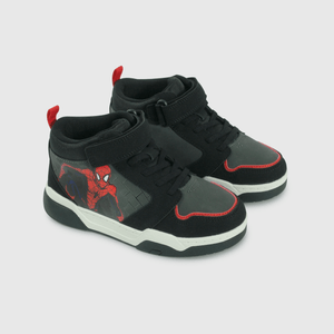 Zapatillas Spiderman negras para niños activos y felices