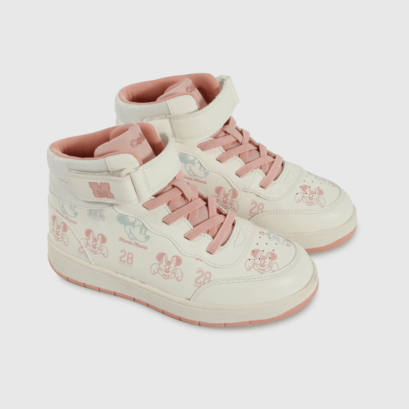 Zapatilla Minnie blanca para niña, comodidad y estilo