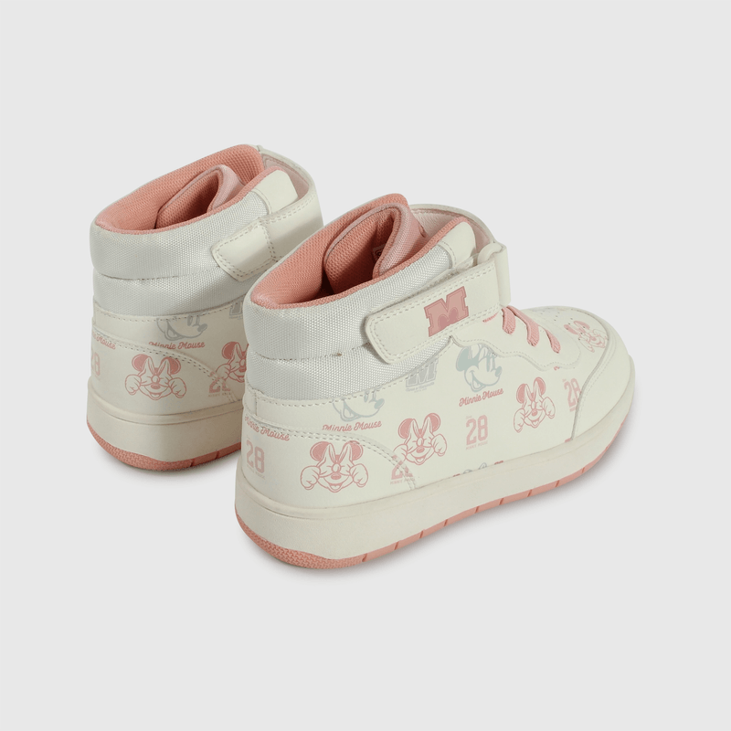Zapatilla Minnie blanca para niña, comodidad y estilo