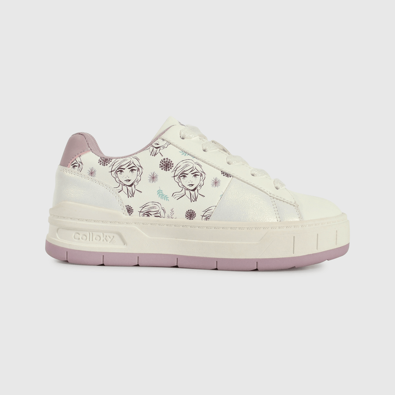 Zapatilla blanca Frozen para niños llenos de alegría