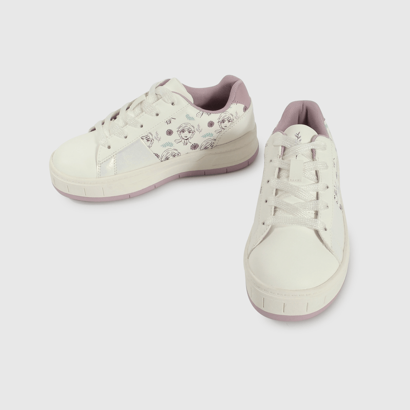 Zapatilla blanca Frozen para niños llenos de alegría