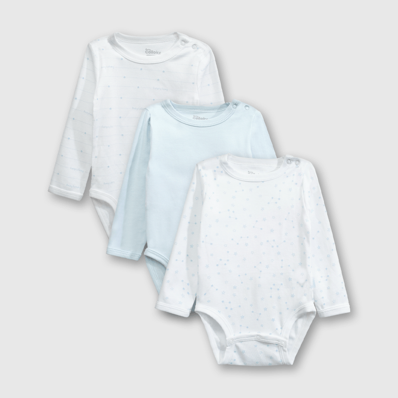 Pack de 3 Bodies Blancos para Bebé de 0 a 24 meses