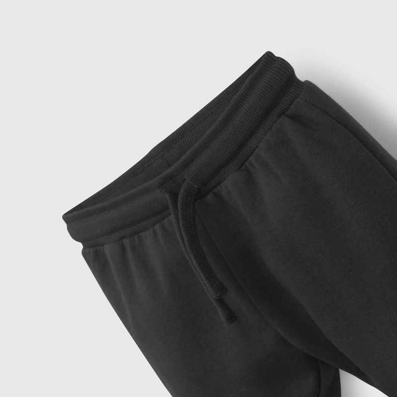 Pantalon Buzo Gris con Carda Interior y Cintura Elasticada