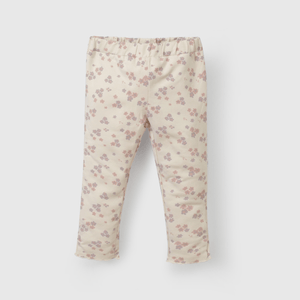 Pata Ajustada de Puño con Cintura Elasticada Beige para bebe