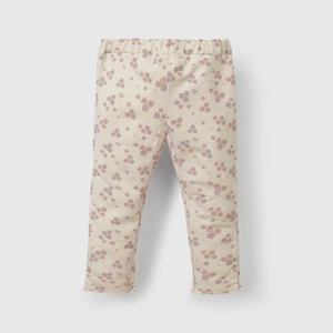 Pata Ajustada de Puño con Cintura Elasticada Beige para bebe