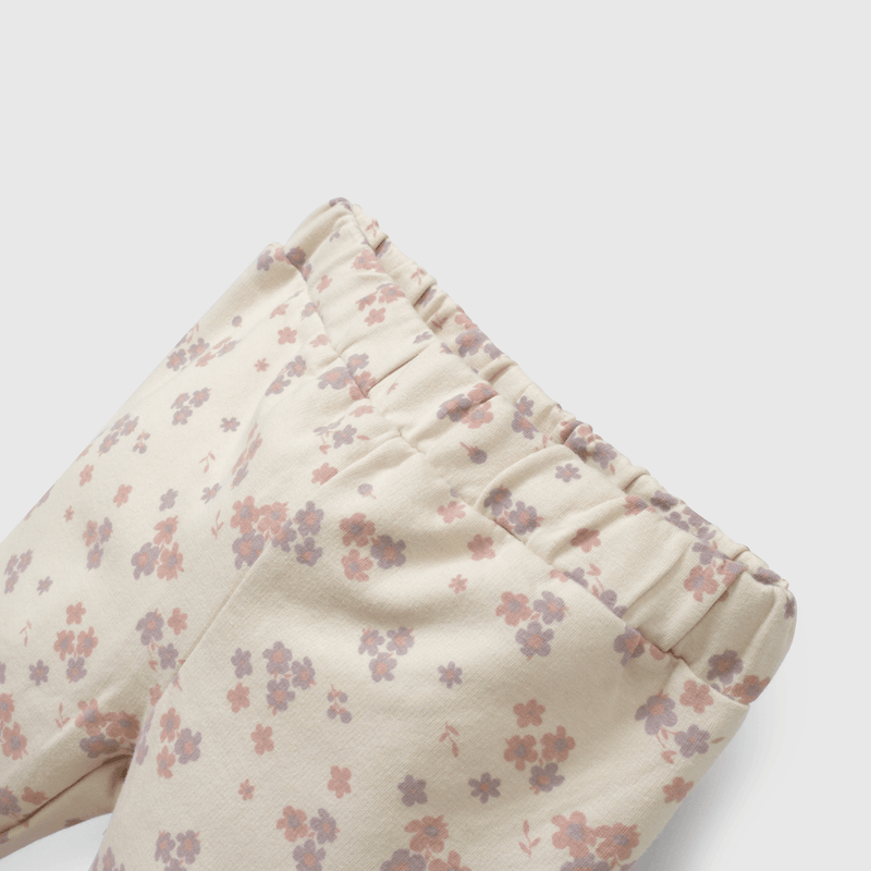 Pata Ajustada de Puño con Cintura Elasticada Beige para bebe