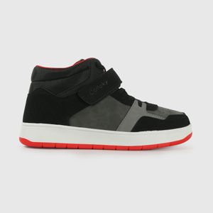 Zapatilla Lifestyle de Niño Negro Caña Media Velcro y Cordón