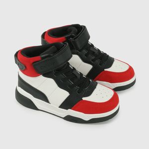Zapatilla Lifestyle de Niño Rojo Caña Media Velcro y Cordón