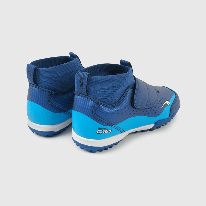 Zapatilla Futbol Azul con Caña Unisex