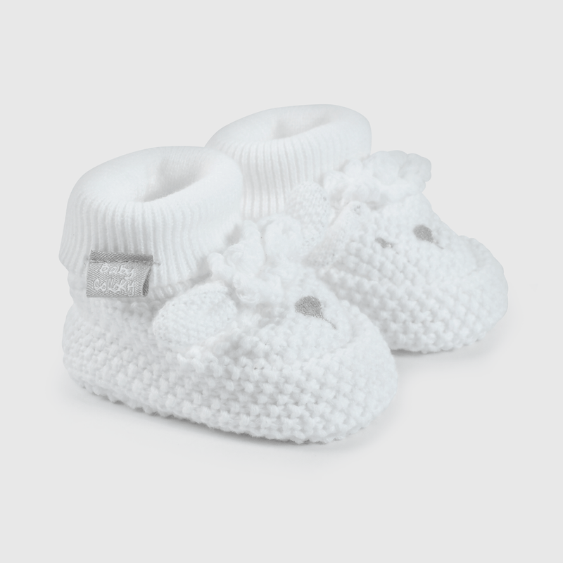 Pantufla Blanca Unisex de bebé