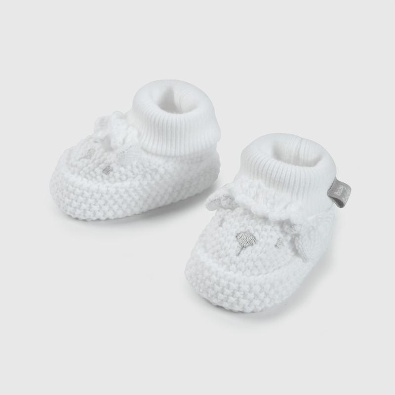 Pantufla Blanca Unisex de bebé