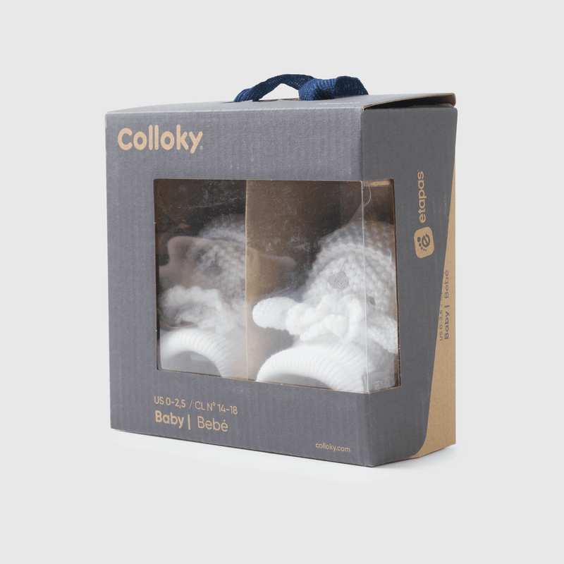 Pantufla Blanca Unisex de bebé