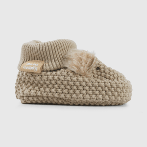 Pantufla Beige Unisex de bebé