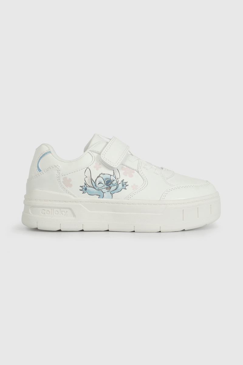 Zapatilla Blanca con Plataforma de Stitch