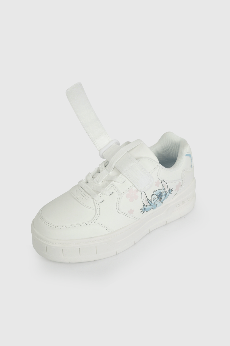 Zapatilla Blanca con Plataforma de Stitch