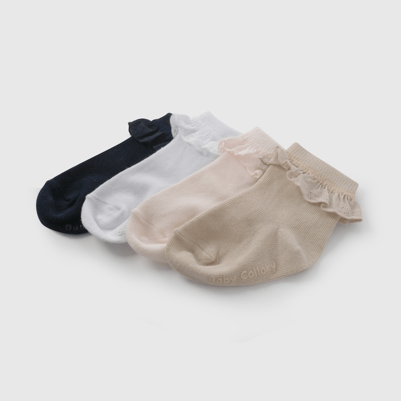 Pack Cuatro Calcetines Vuelos de Niña Infantil talla 14/16 a 23/25