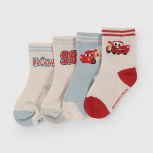 Pack Cuatro Calcetines Cars De Niño Infantil talla 14/16 a 23/25