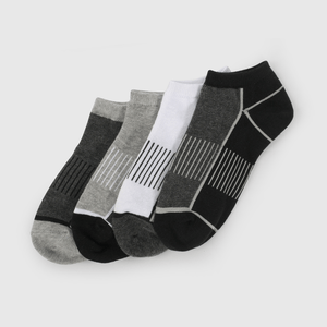 Pack Cuatro Calcetín Cortos Negro De Niño preavance talla 23/25 a 34/37