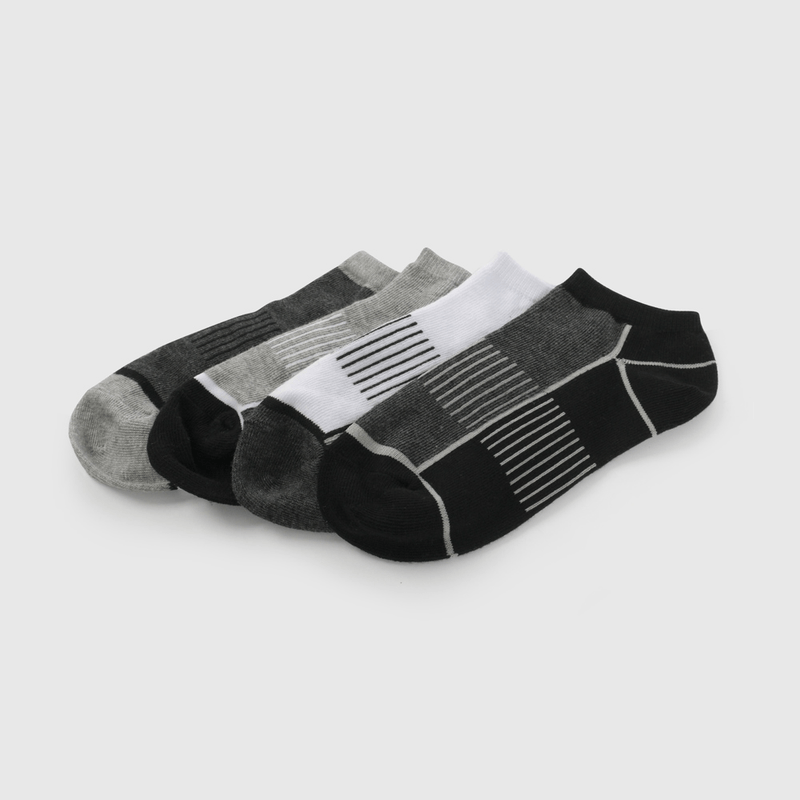 Pack Cuatro Calcetín Cortos Negro De Niño preavance talla 23/25 a 34/37