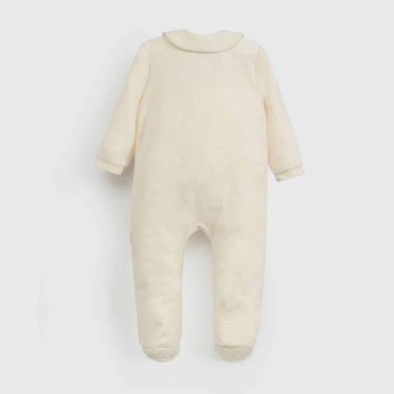 Pijama Beige Plush Osos de Bebé de New born talla 0/3 M a 12/24M
