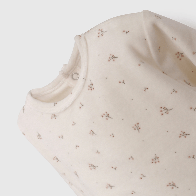 Clemente Blanco Plush Flores de Bebé de New born talla RN a 6/9 M