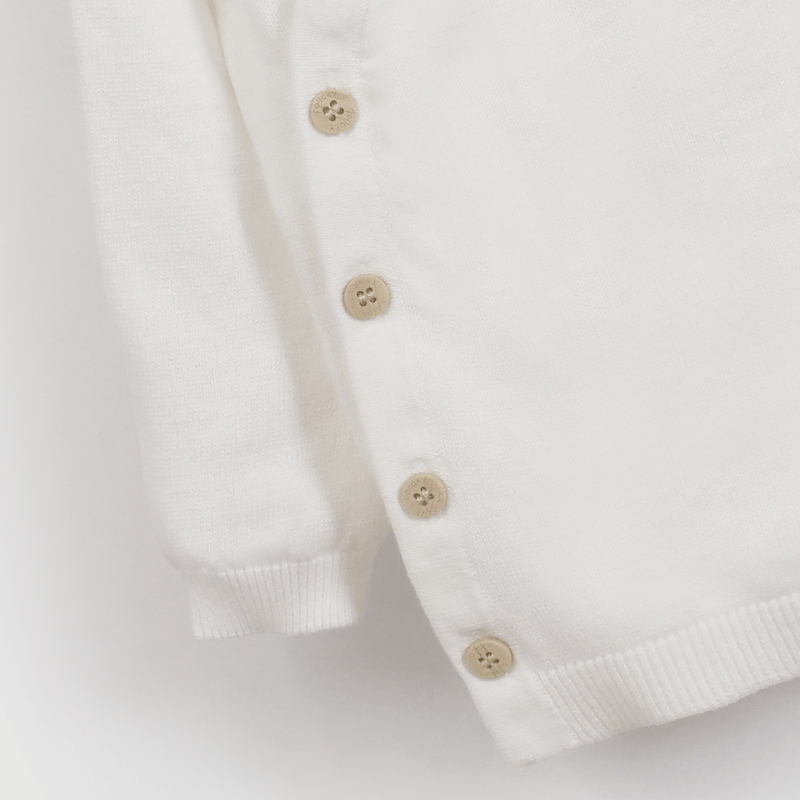 Clemente Blanco Tejido Unisex de New born talla RN a 6/9 M