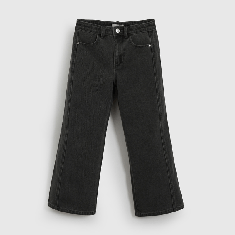 Jeans Negro Flare de Niña talla 3 a 12 Años