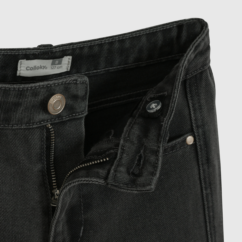 Jeans Negro Flare de Niña talla 3 a 12 Años