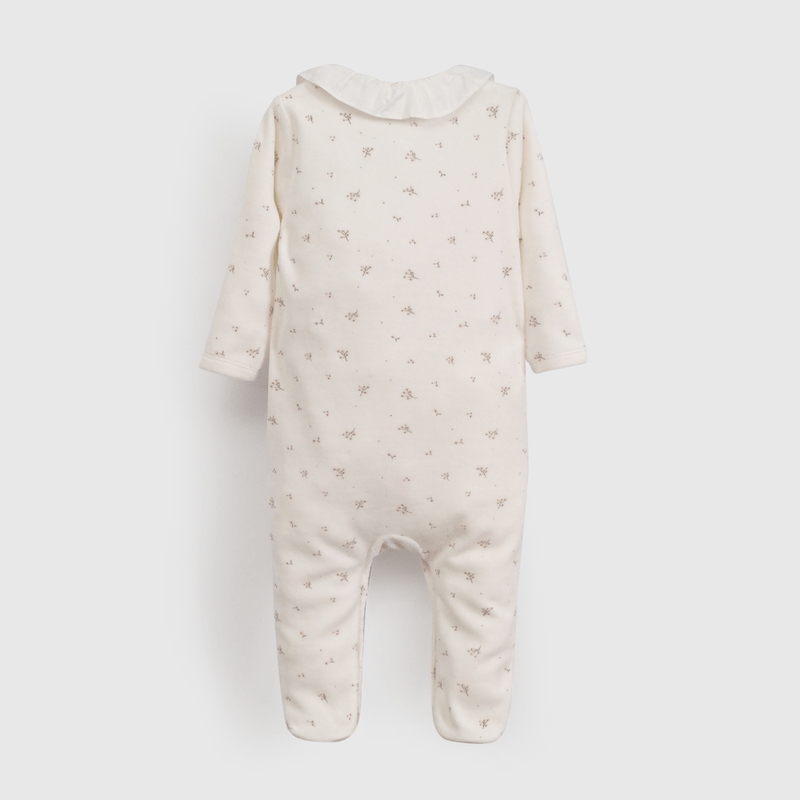 Osito Blanco Plush Flores de Bebé de New born talla RN a 6/9 M
