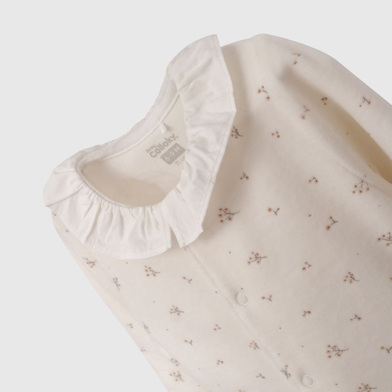 Osito Blanco Plush Flores de Bebé de New born talla RN a 6/9 M