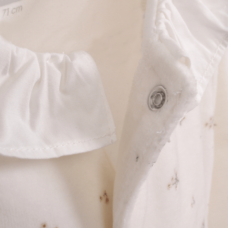 Osito Blanco Plush Flores de Bebé de New born talla RN a 6/9 M