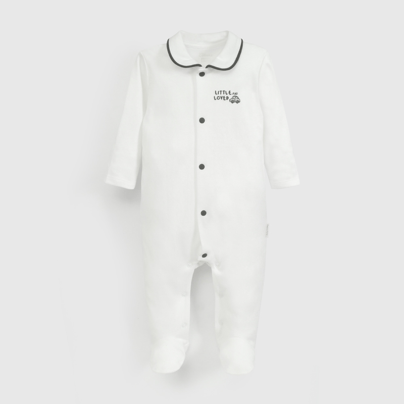 Osito Blanco Cuello de Bebé de New born talla RN a 6/9 M