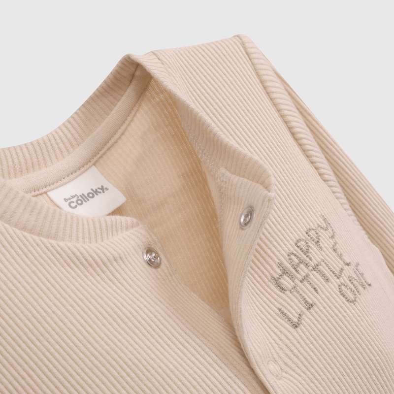 Osito Beige Bordado Unisex de New born talla RN a 6/9 M