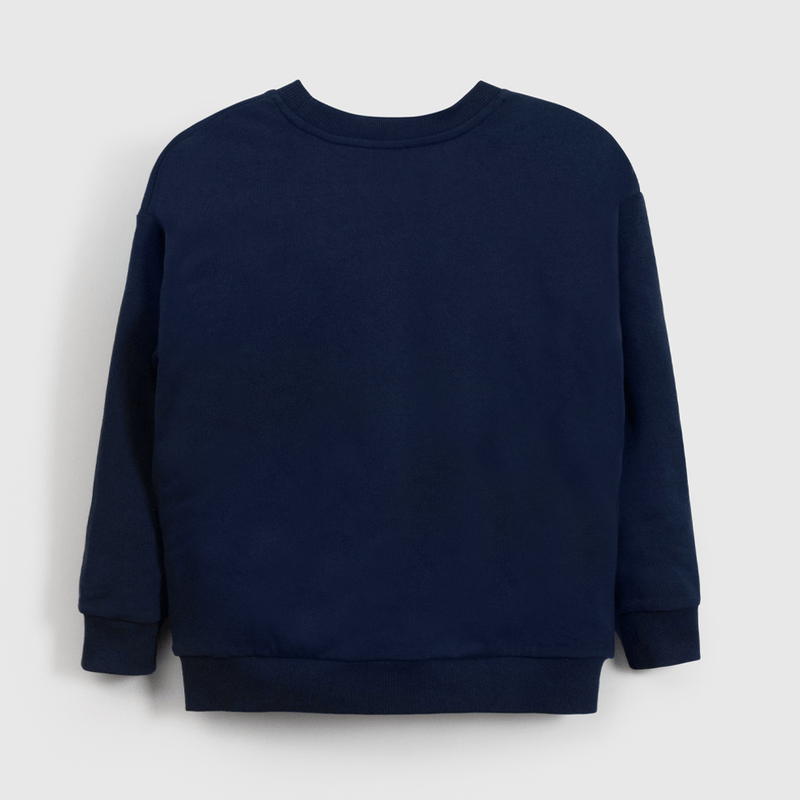 Poleron Básico Azul de Niño talla 3 a 12 Años