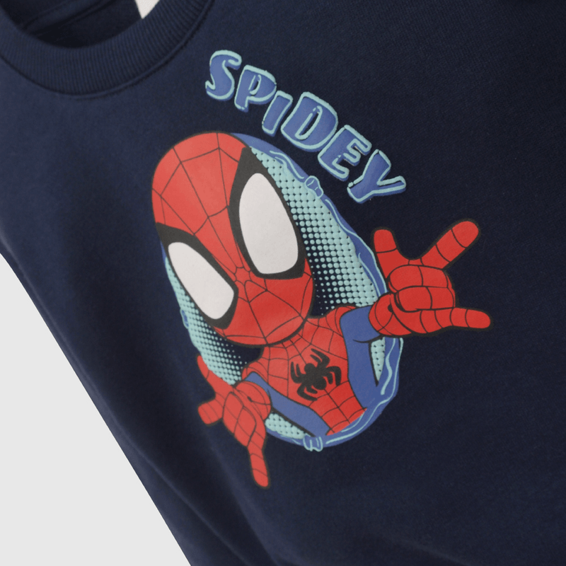 Poleron Azul Spiderman De Niño Infantil talla 3/6 M a 24m/36 M