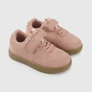 Zapatilla Urbana Rosada con Velcro Elástico talla 21 a 27