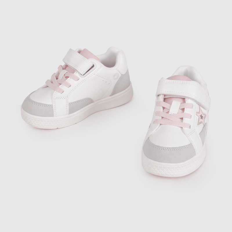 Zapatilla de Luces Blanca con Estrellas de Caminante talla 21 a 27