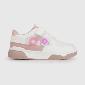 Zapatilla con Luces y Velcro Blanca de Niño  talla 28 a 38