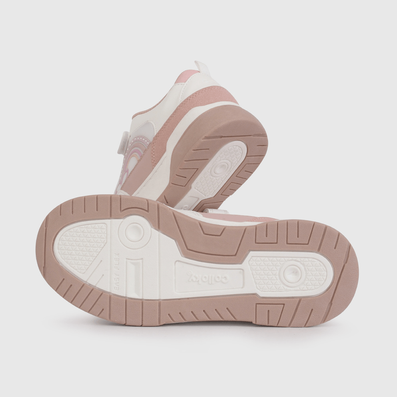 Zapatilla con Luces y Velcro Blanca de Niño  talla 28 a 38