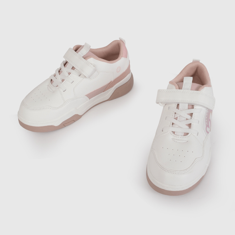 Zapatilla con Luces y Velcro Blanca de Niño  talla 28 a 38