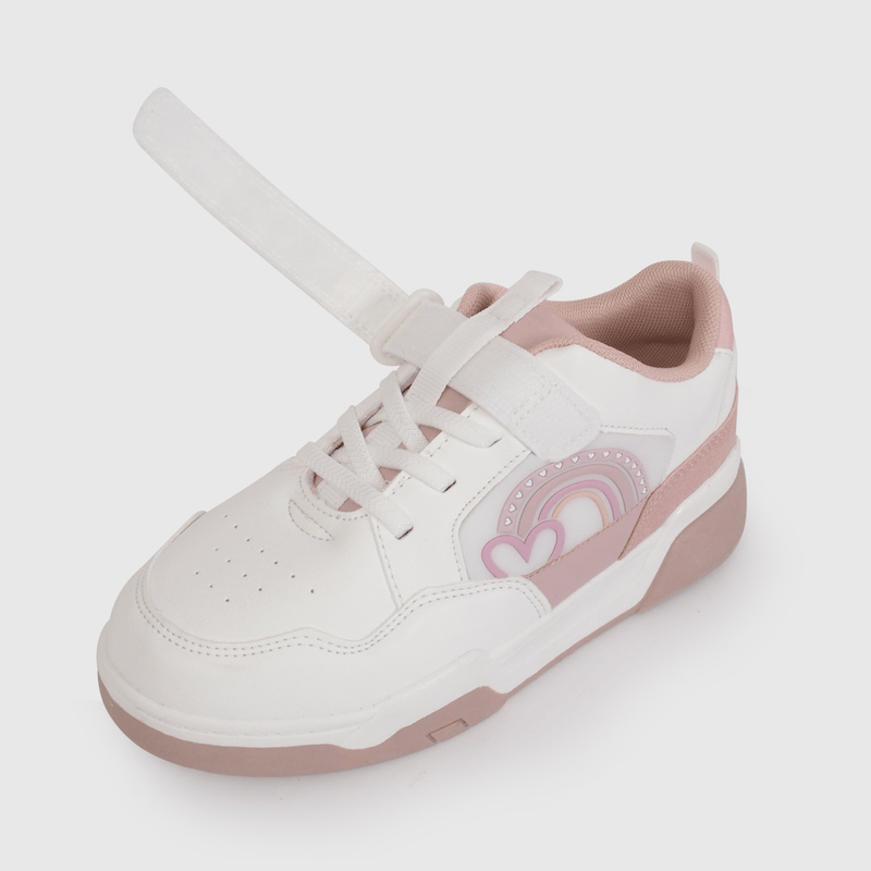 Zapatilla con Luces y Velcro Blanca de Niño  talla 28 a 38