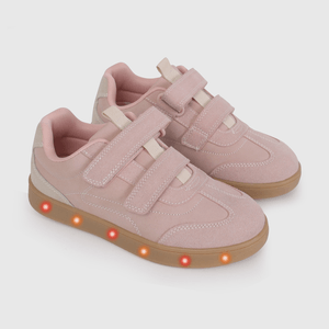 Zapatilla de Luces Rosada de Niño talla 28 a 38