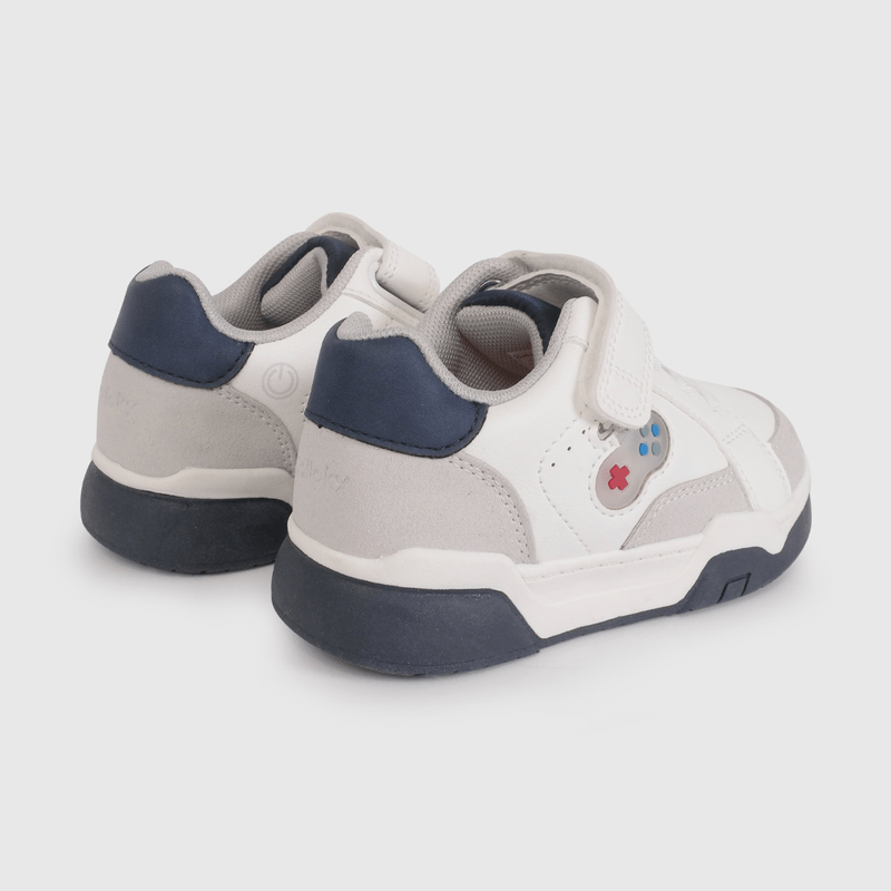 Zapatilla de Luces Blanca Temática Gamer de Caminante talla 21 a 27