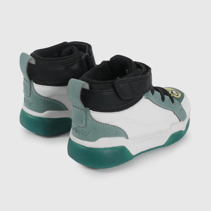 Zapatilla de Luces Blanca con Verde Temática Zombie de Caminante talla 21 a 27
