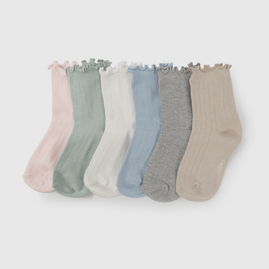 Pack Seis Calcetín Multicolor de Niña talla 23/25 a 34/37