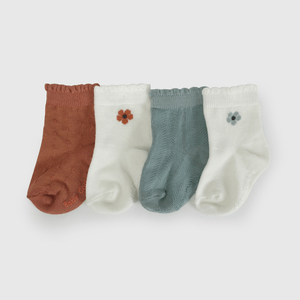 Pack Cuatro Calcetines Multicolor de Niña Infantil talla 14/16 a 23/25